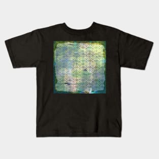 Antique Faded Ornamental Pattern Kids T-Shirt